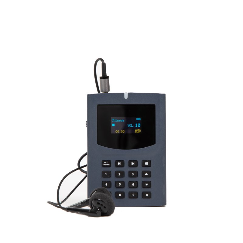 Mix Tech ATGS02 Compact Walkie Talkie With 30-Hour Rechargeable Lithium Battery, 3.5mm Earphone Output, And OLED Screen Support